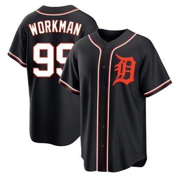 Replica Gage Workman Youth Detroit Tigers Black Fashion Out Jersey