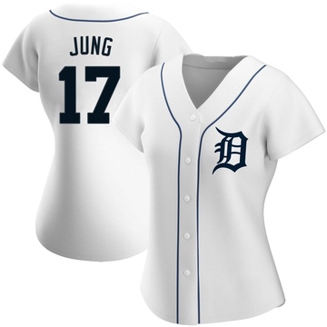 Replica Jace Jung Women's Detroit Tigers White Home Jersey