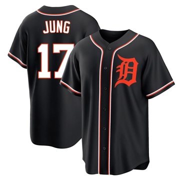 Replica Jace Jung Youth Detroit Tigers Black Fashion Out Jersey