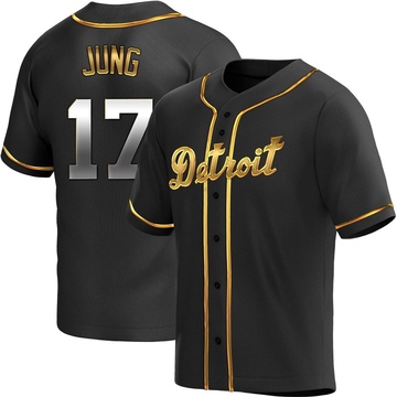 Replica Jace Jung Youth Detroit Tigers Black Golden Alternate Jersey