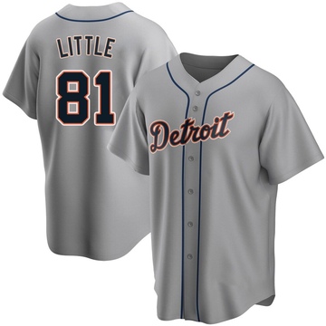 Replica Jack Little Men's Detroit Tigers Gray Road Jersey