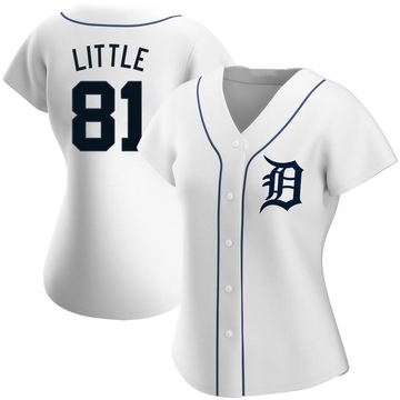 Replica Jack Little Women's Detroit Tigers White Home Jersey