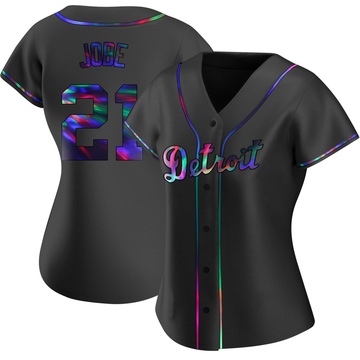 Replica Jackson Jobe Women's Detroit Tigers Black Holographic Alternate Jersey