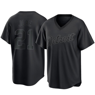 Replica Jackson Jobe Youth Detroit Tigers Black Pitch Fashion Jersey