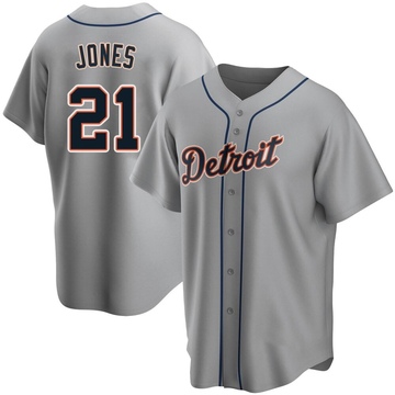 Replica Jacoby Jones Men's Detroit Tigers Gray JaCoby Jones Road Jersey