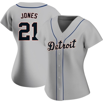 Replica Jacoby Jones Women's Detroit Tigers Gray JaCoby Jones Road Jersey