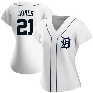 Replica Jacoby Jones Women's Detroit Tigers White JaCoby Jones Home Jersey