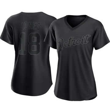Replica Jahmai Jones Women's Detroit Tigers Black Pitch Fashion Jersey