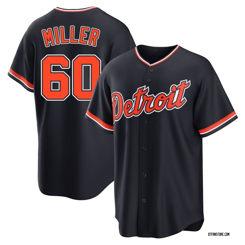 Replica Jake Miller Men's Detroit Tigers Navy Alternate 2nd Jersey
