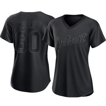 Replica Jake Miller Women's Detroit Tigers Black Pitch Fashion Jersey