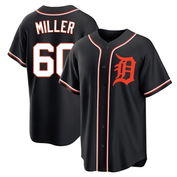 Replica Jake Miller Youth Detroit Tigers Black Fashion Out Jersey