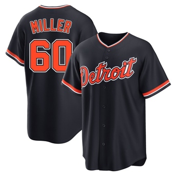 Replica Jake Miller Youth Detroit Tigers Navy Alternate 2nd Jersey