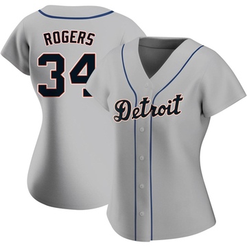 Replica Jake Rogers Women's Detroit Tigers Gray Road Jersey