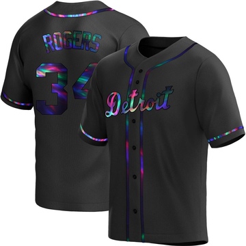 Replica Jake Rogers Youth Detroit Tigers Black Holographic Alternate Jersey