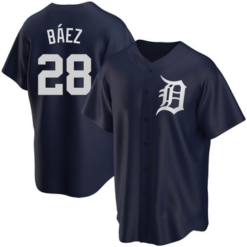 Replica Javier Baez Men's Detroit Tigers Navy Alternate Jersey