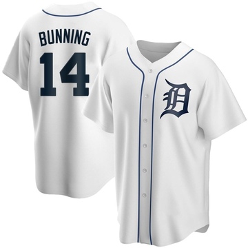 Replica Jim Bunning Youth Detroit Tigers White Home Jersey