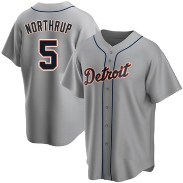 Replica Jim Northrup Men's Detroit Tigers Gray Road Jersey