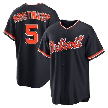 Replica Jim Northrup Men's Detroit Tigers Navy Alternate 2nd Jersey