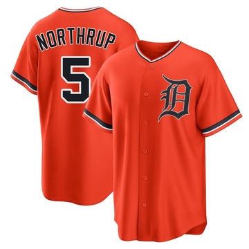 Replica Jim Northrup Men's Detroit Tigers Orange Alternate Jersey