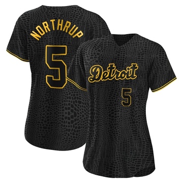 Replica Jim Northrup Women's Detroit Tigers Black Snake Skin City Jersey