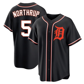 Replica Jim Northrup Youth Detroit Tigers Black Fashion Out Jersey