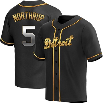 Replica Jim Northrup Youth Detroit Tigers Black Golden Alternate Jersey