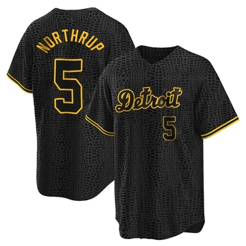 Replica Jim Northrup Youth Detroit Tigers Black Snake Skin City Jersey