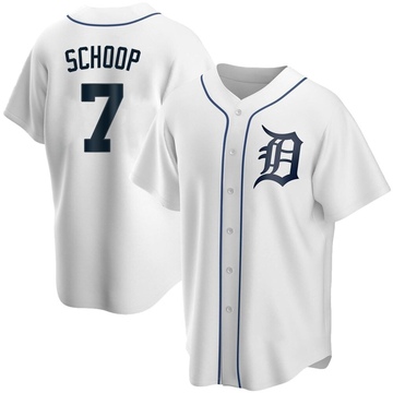 Replica Jonathan Schoop Men's Detroit Tigers White Home Jersey