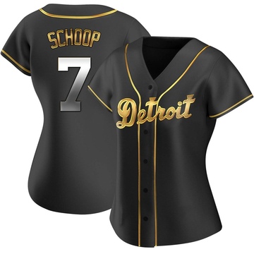 Replica Jonathan Schoop Women's Detroit Tigers Black Golden Alternate Jersey