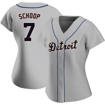 Replica Jonathan Schoop Women's Detroit Tigers Gray Road Jersey