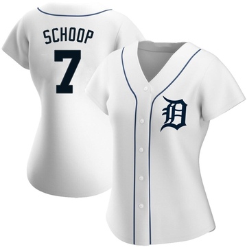 Replica Jonathan Schoop Women's Detroit Tigers White Home Jersey