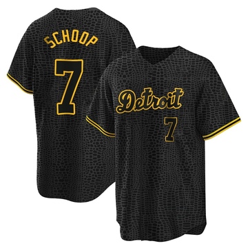 Replica Jonathan Schoop Youth Detroit Tigers Black Snake Skin City Jersey