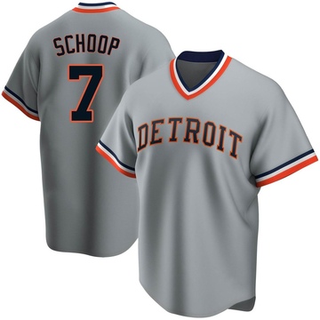 Replica Jonathan Schoop Youth Detroit Tigers Gray Road Cooperstown Collection Jersey