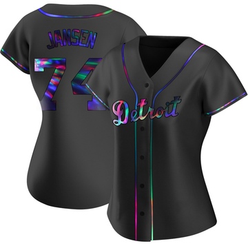 Replica Kenley Jansen Women's Detroit Tigers Black Holographic Alternate Jersey