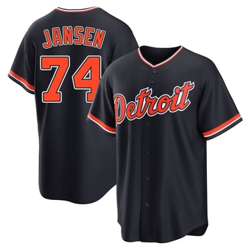 Replica Kenley Jansen Youth Detroit Tigers Navy Alternate 2nd Jersey