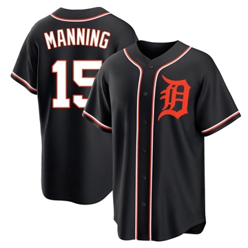 Replica Matt Manning Youth Detroit Tigers Black Fashion Out Jersey