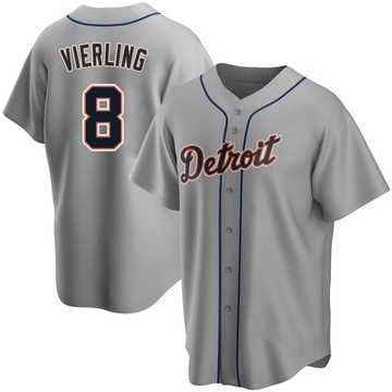 Replica Matt Vierling Men's Detroit Tigers Gray Road Jersey