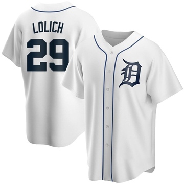 Replica Mickey Lolich Men's Detroit Tigers White Home Jersey