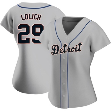Replica Mickey Lolich Women's Detroit Tigers Gray Road Jersey
