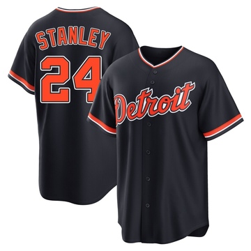 Replica Mickey Stanley Men's Detroit Tigers Navy Alternate 2nd Jersey
