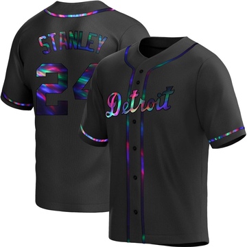 Replica Mickey Stanley Youth Detroit Tigers Black Holographic Alternate Jersey