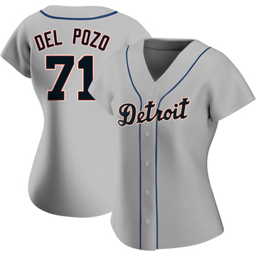 Replica Miguel Del Pozo Women's Detroit Tigers Gray Road Jersey