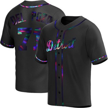 Replica Miguel Del Pozo Youth Detroit Tigers Black Holographic Alternate Jersey