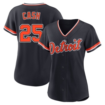Replica Norm Cash Women's Detroit Tigers Navy Alternate 2nd Jersey