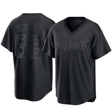 Replica Paul Sewald Men's Detroit Tigers Black Pitch Fashion Jersey