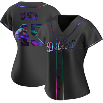 Replica Reese Olson Women's Detroit Tigers Black Holographic Alternate Jersey