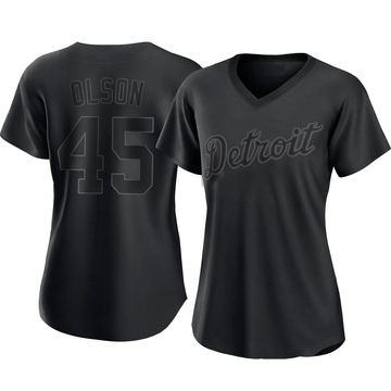 Replica Reese Olson Women's Detroit Tigers Black Pitch Fashion Jersey