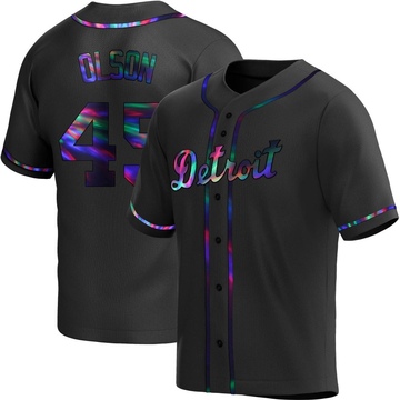 Replica Reese Olson Youth Detroit Tigers Black Holographic Alternate Jersey