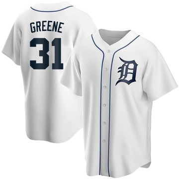 Replica Riley Greene Men's Detroit Tigers White Home Jersey