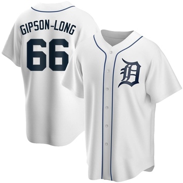 Replica Sawyer Gipson-Long Men's Detroit Tigers White Home Jersey